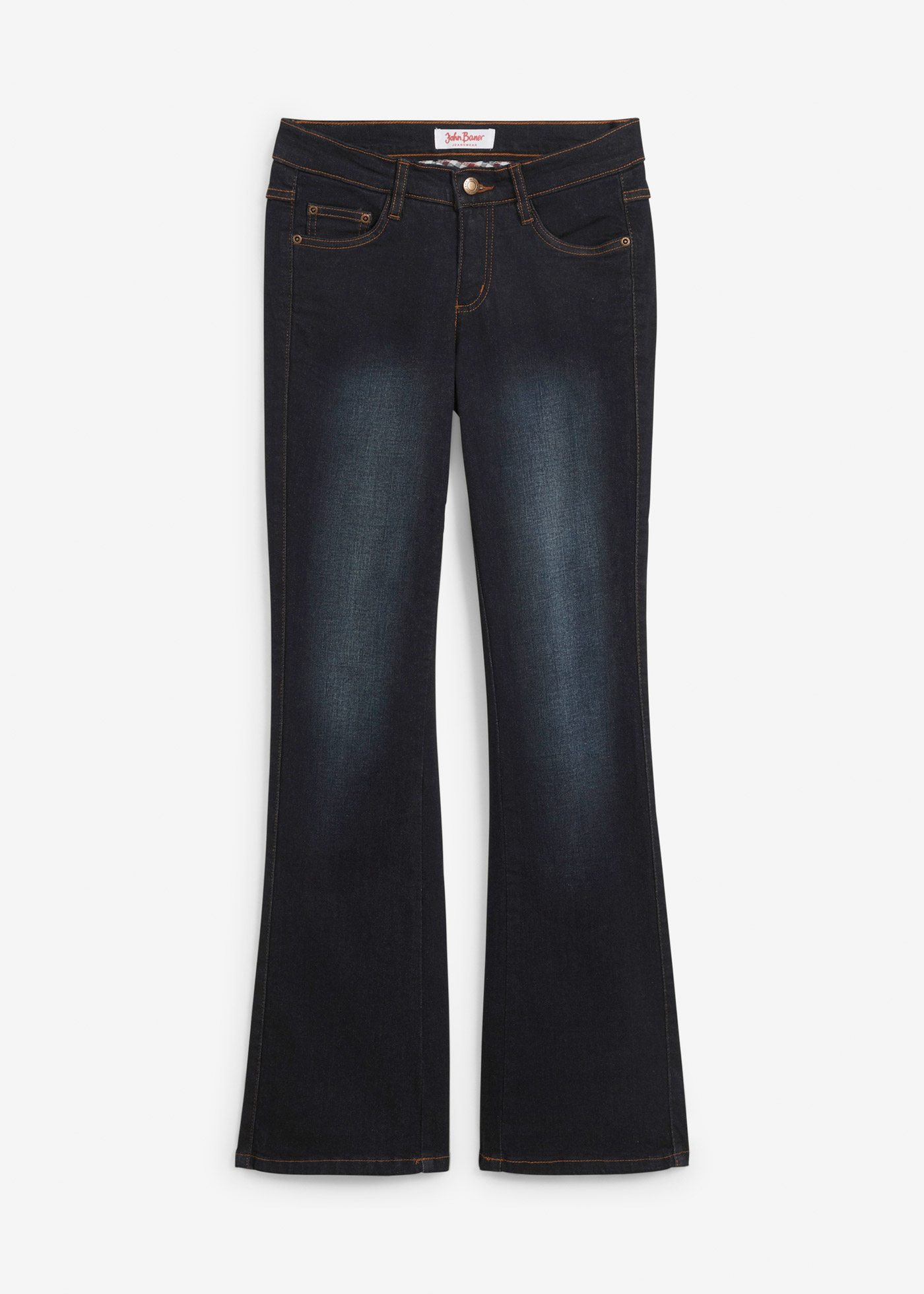 Bootcut Jeans Mid Waist, Shaping von bonprix