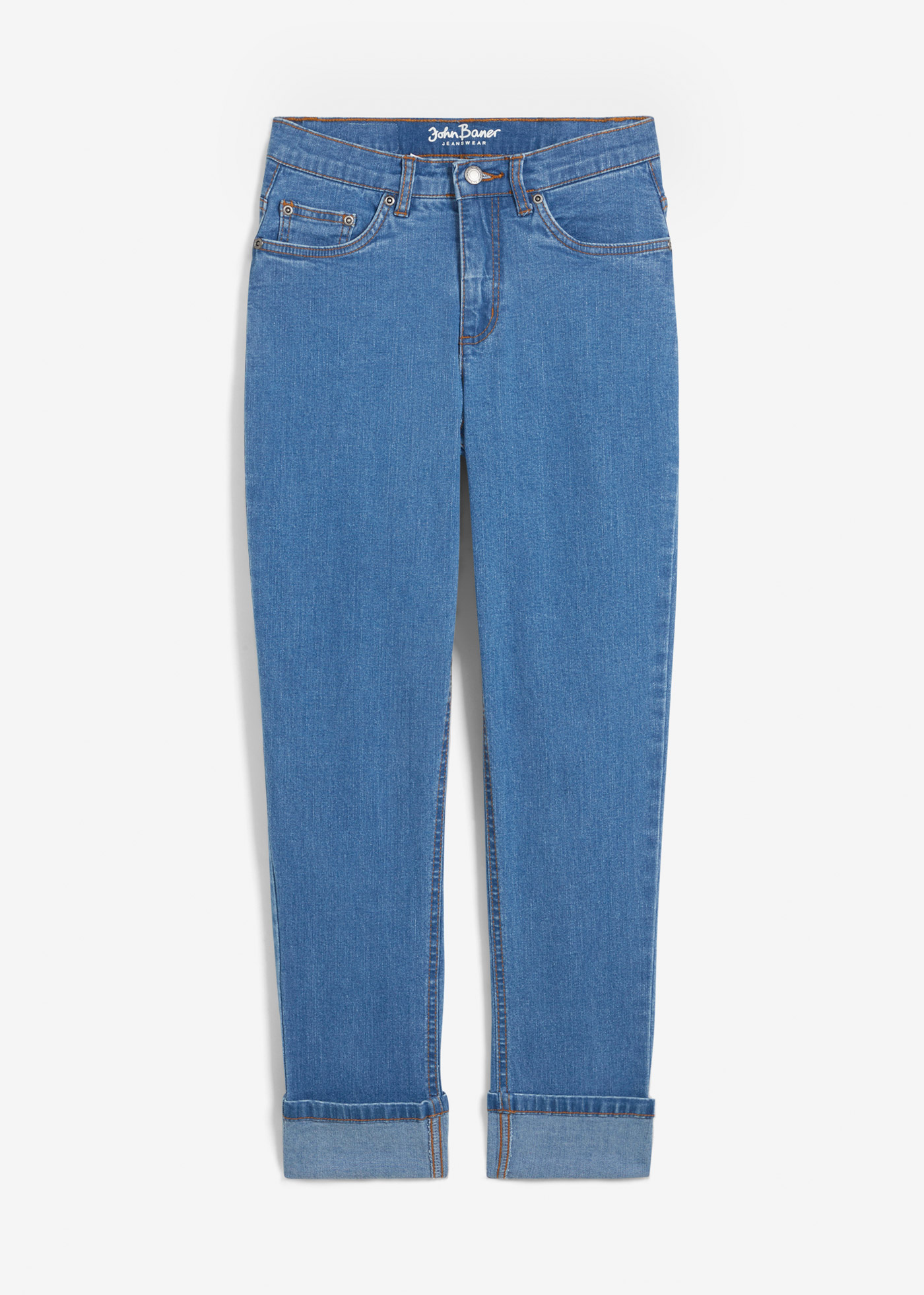 Boyfriend Jeans Mid Waist, cropped von bonprix