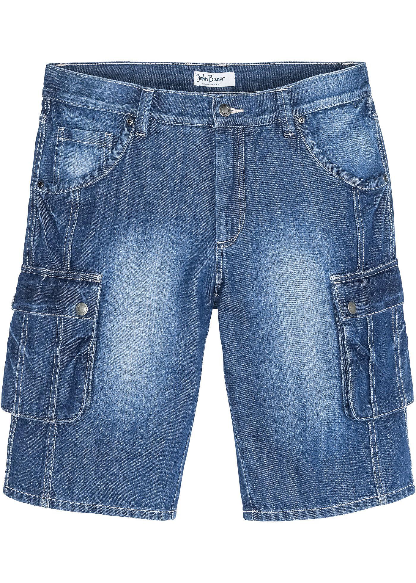 Cargo-Jeans-Bermuda Regular Fit von bonprix