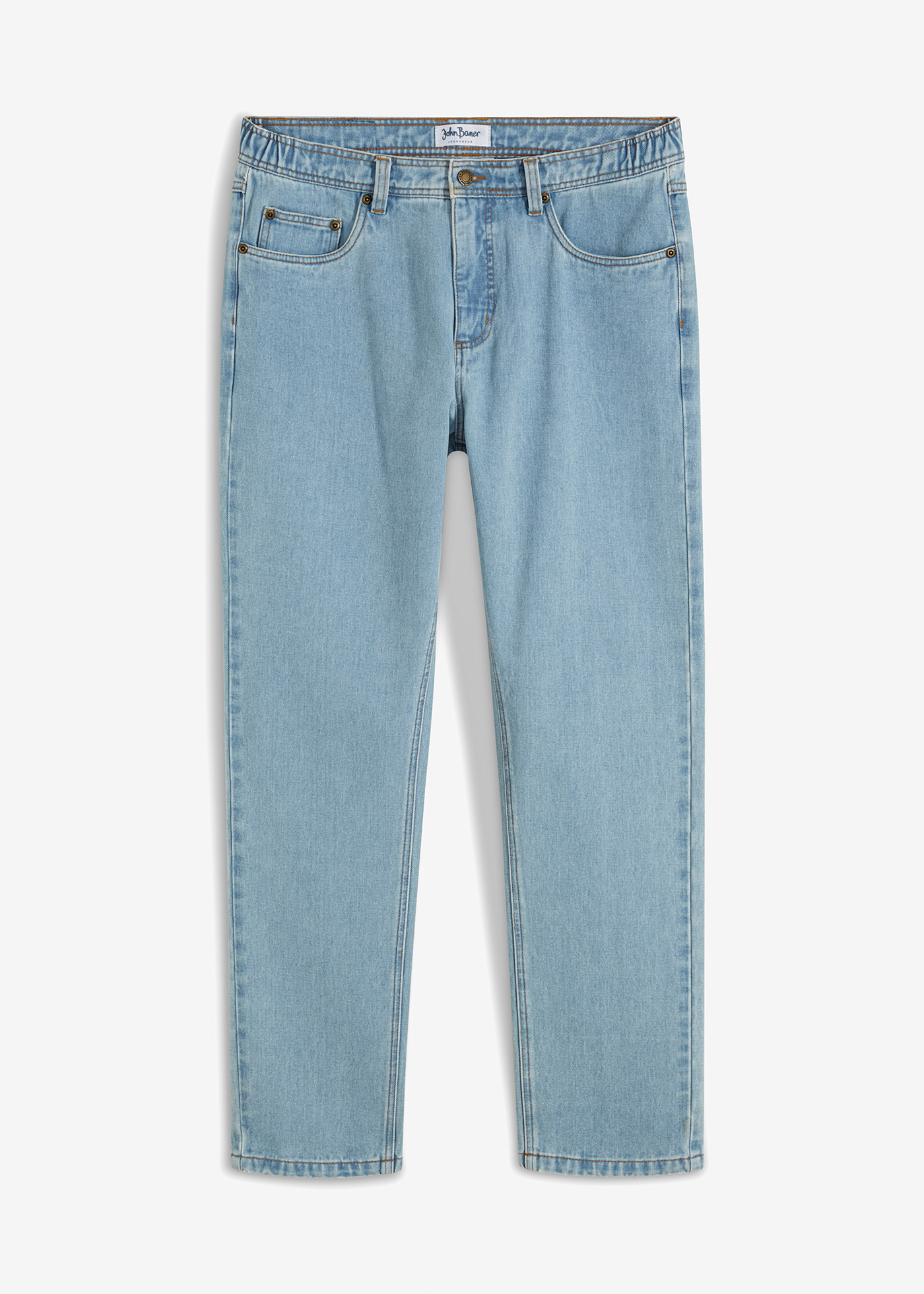 Classic Fit Jeans mit seitlichem Dehnbund, Straight von bonprix