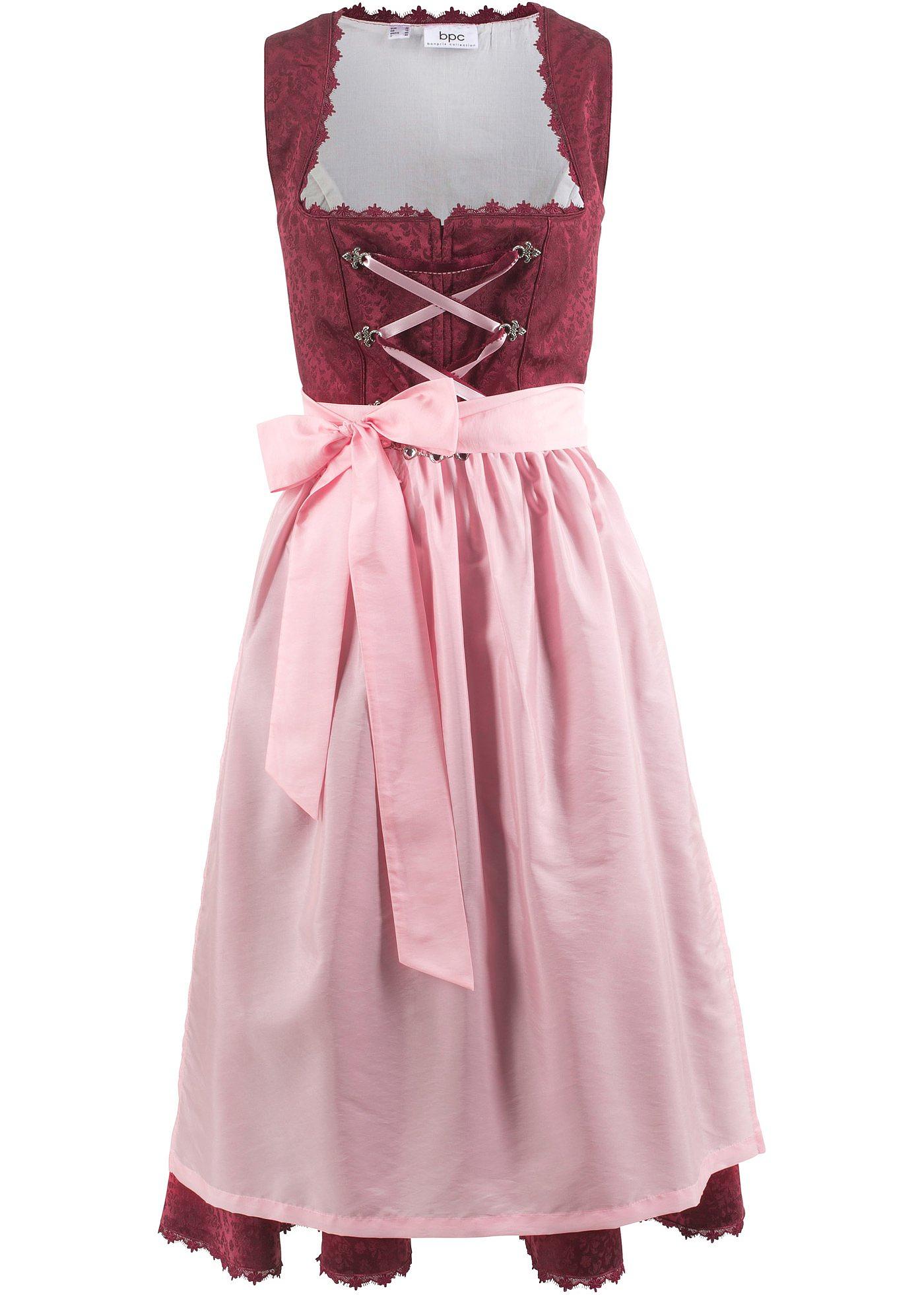 Dirndl mit Schürze in Midilänge (2-tlg. Set) von bonprix