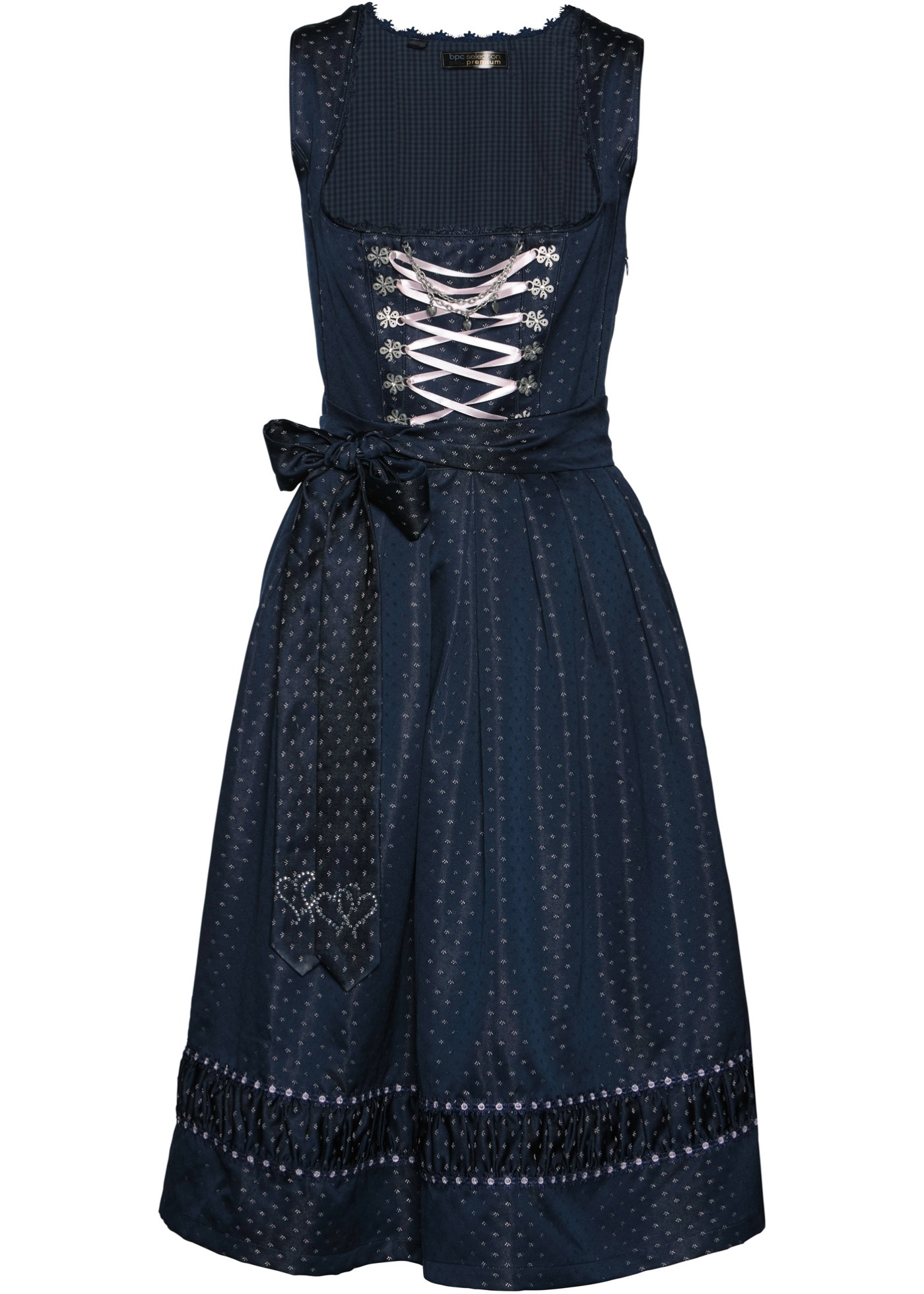 Dirndl mit bestickter Satin-Schürze (2-tlg.Set) von bonprix