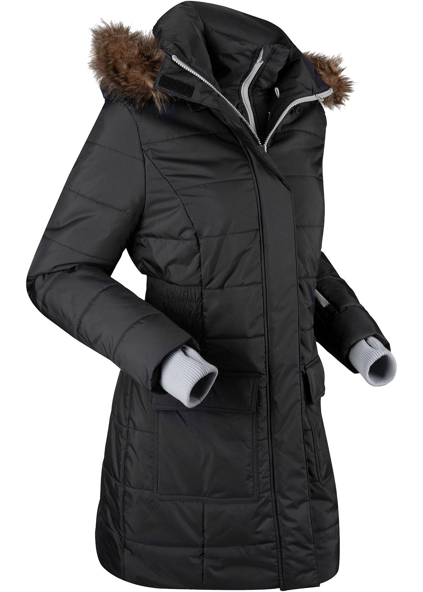 Funktions-Longjacke in 2-in-1-Optik, gesteppt, wasserabweisend von bonprix