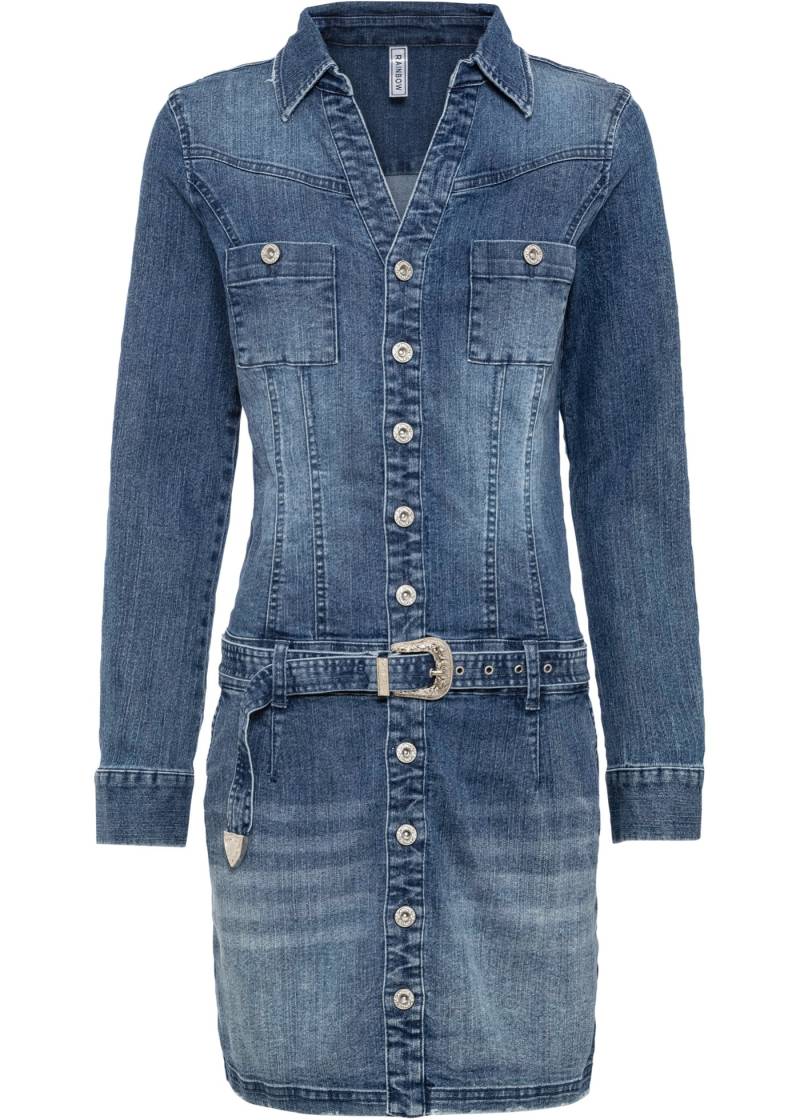 Jeans Kleid mit Gürtel von bonprix