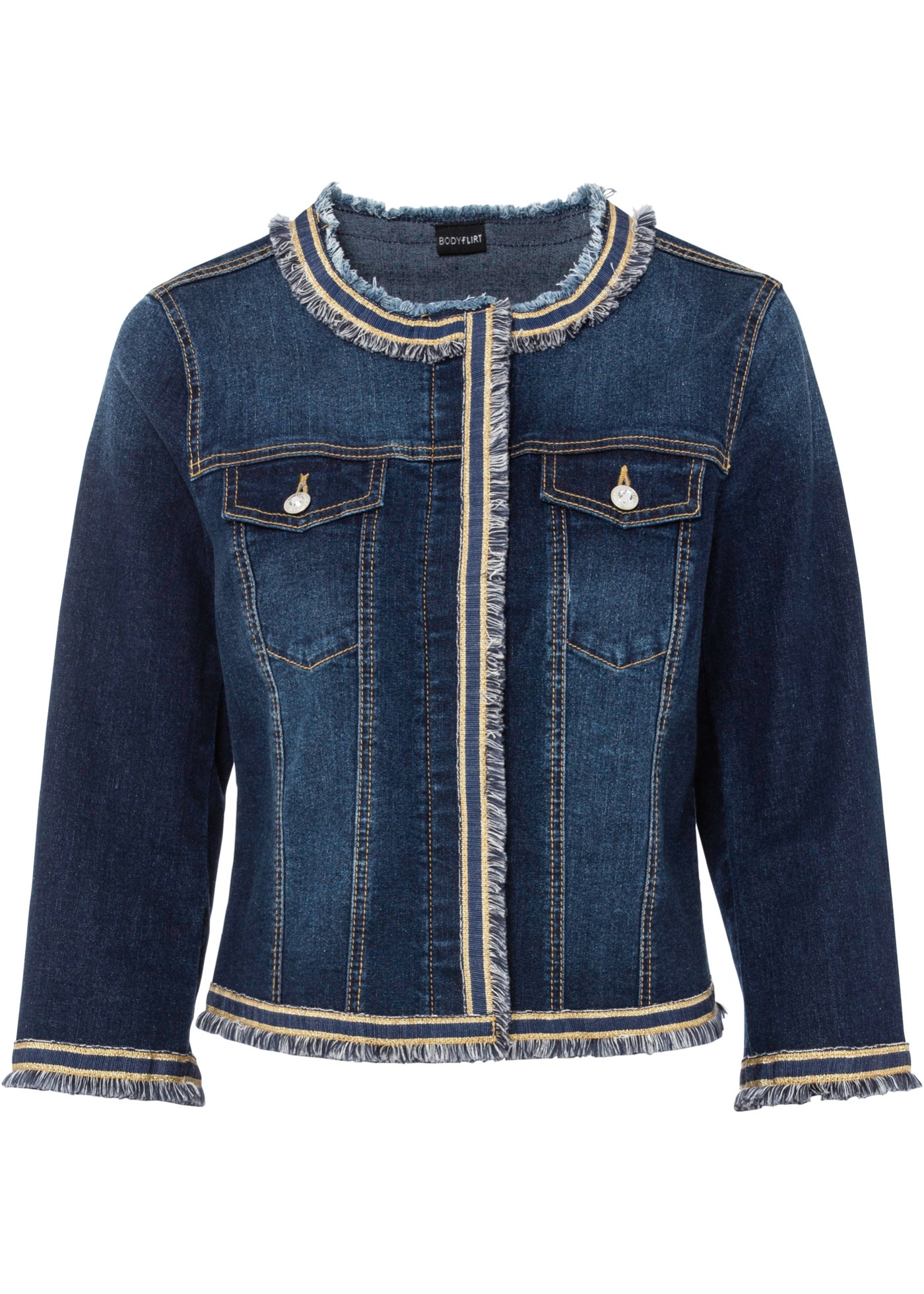 Jeansjacke mit Fransen von bonprix