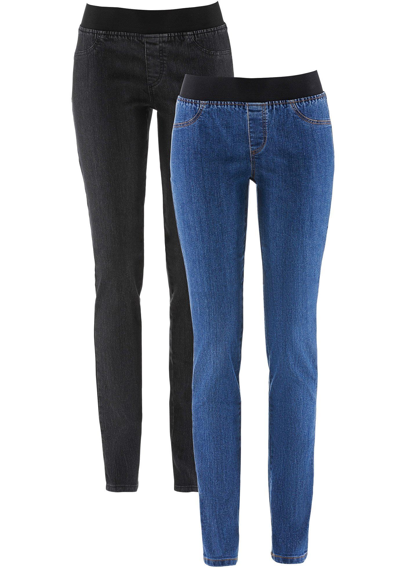 Jeansleggings mit Gummizug (2er-Pack) von bonprix