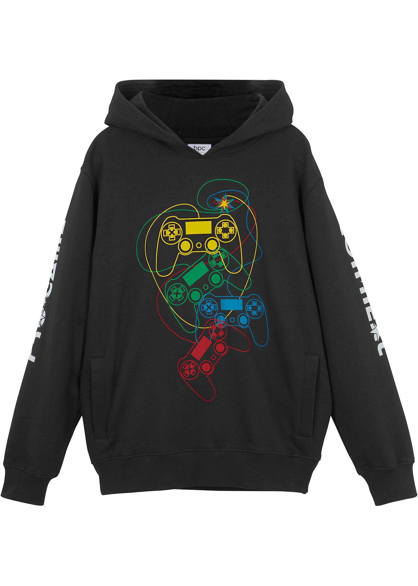 Jungen Kapuzensweatshirt aus Bio Baumwolle von bonprix