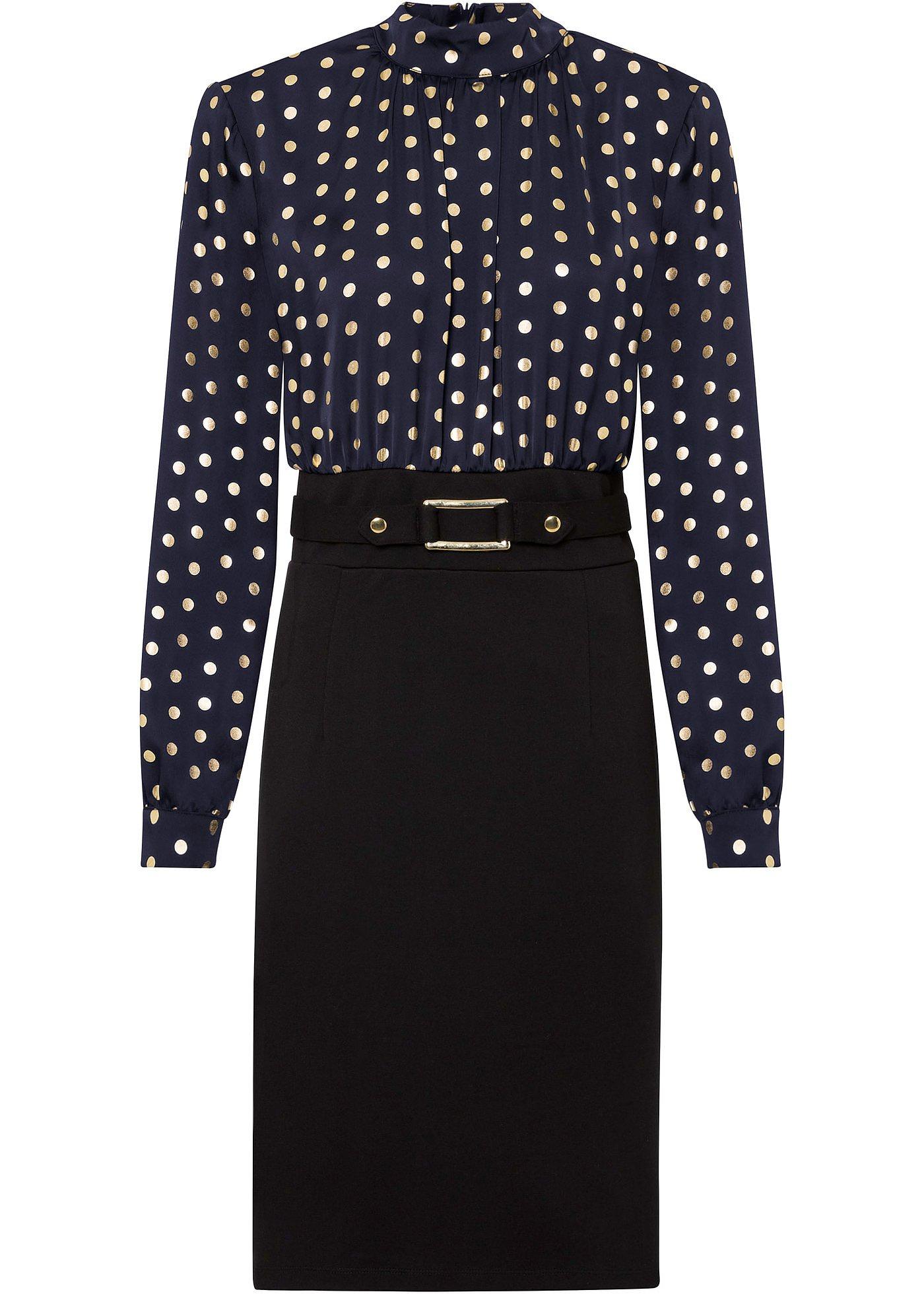 Kleid mit Polka-Dots von bonprix