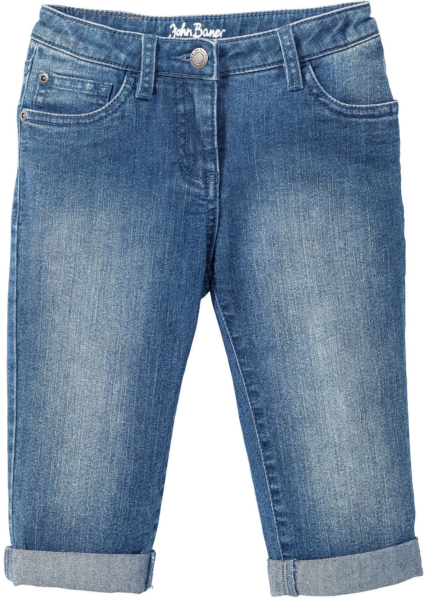 Mädchen Capri Jeans mit Krempelsaum von bonprix