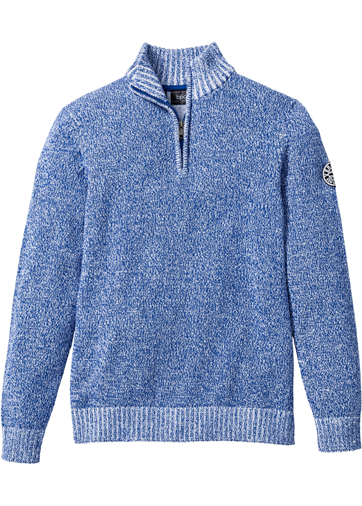 Natürlicher Troyer Pullover aus Baumwolle von bonprix