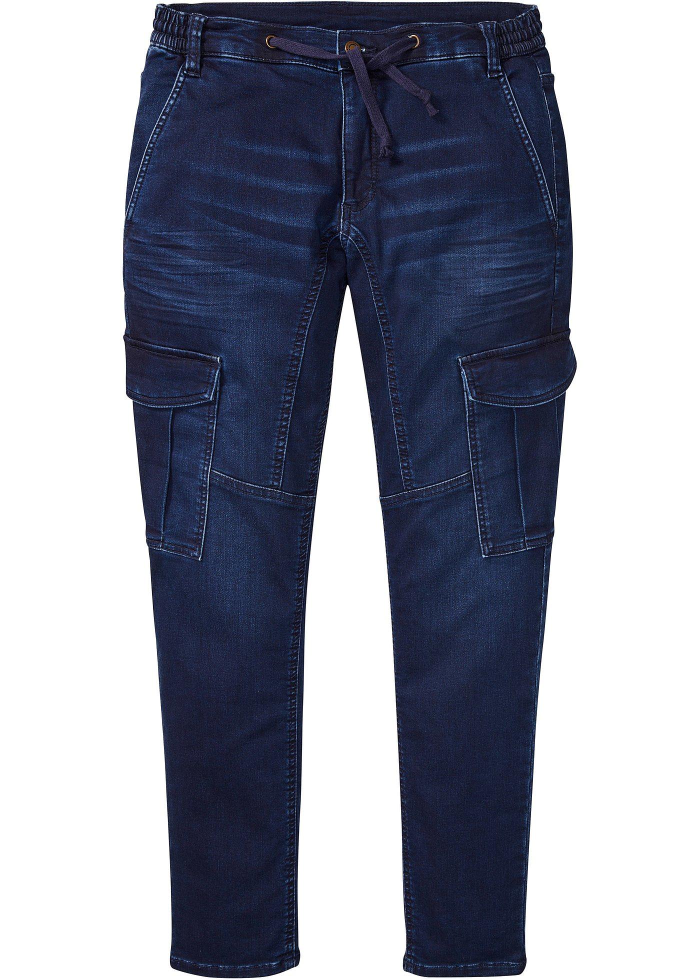 Regular Fit Cargo-Sweat-Jeans, Tapered von bonprix