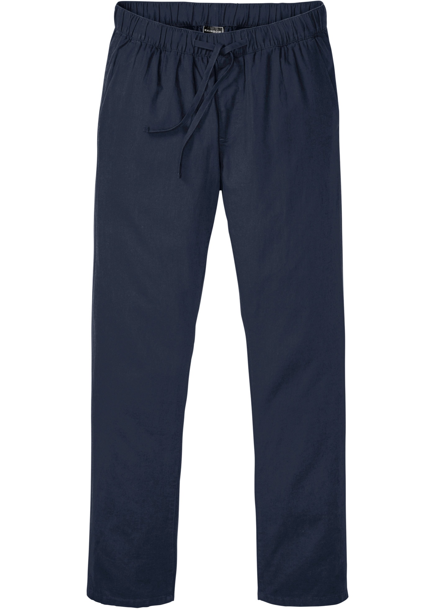 Regular Fit Chino-Schlupfhose mit Leinenanteil, Straight von bonprix