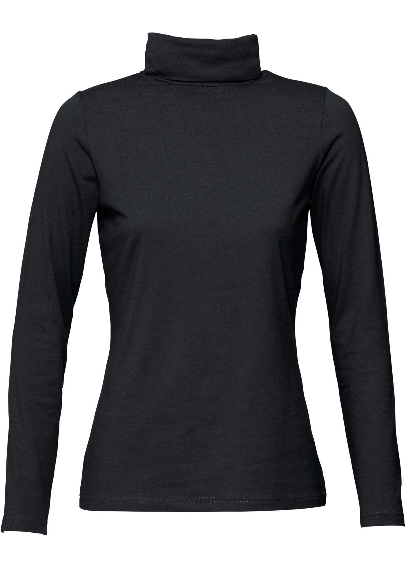 Rollkragen-Stretch-Shirt, Langarm von bonprix