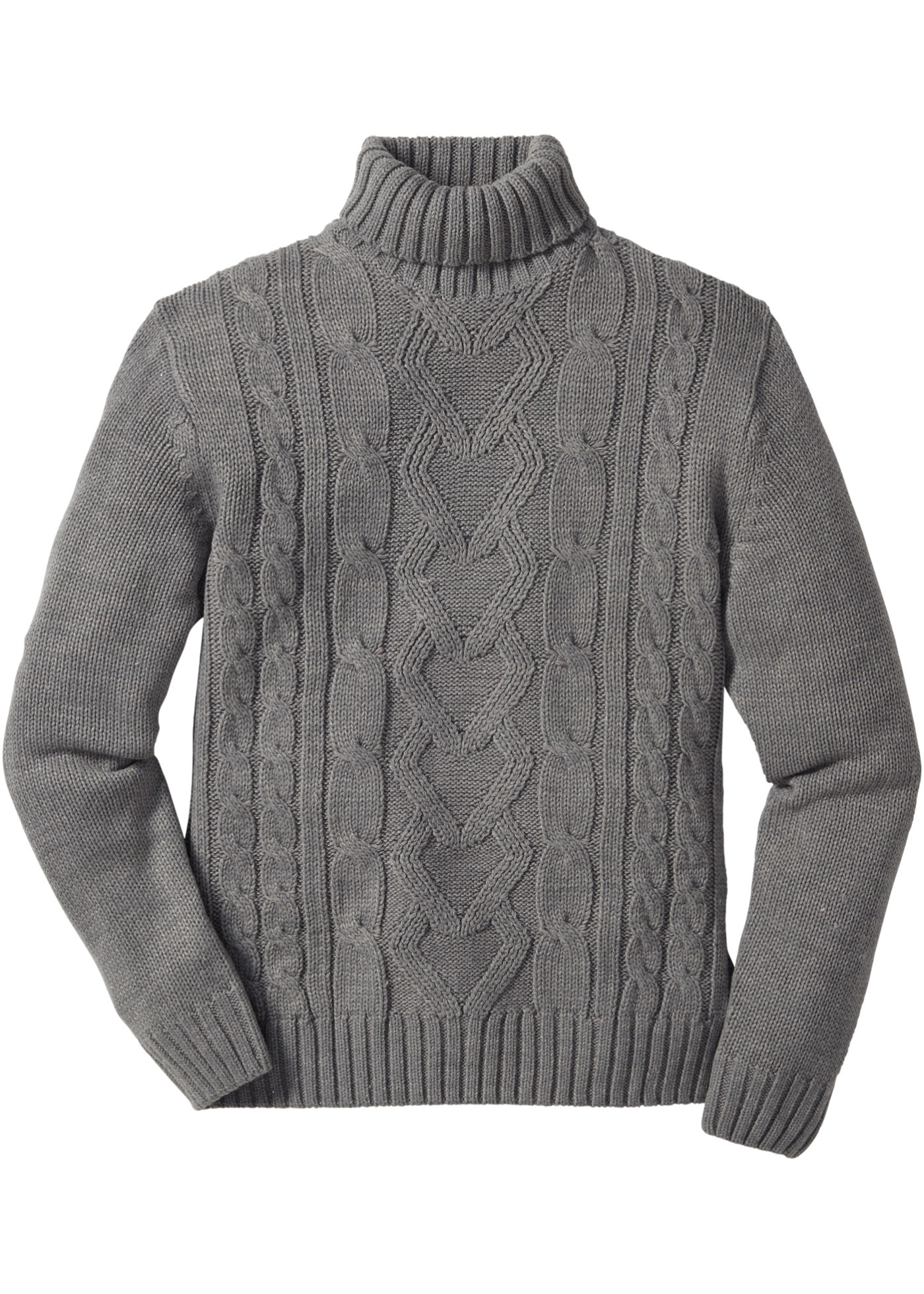 Rollkragenpullover mit Zopfmuster von bonprix