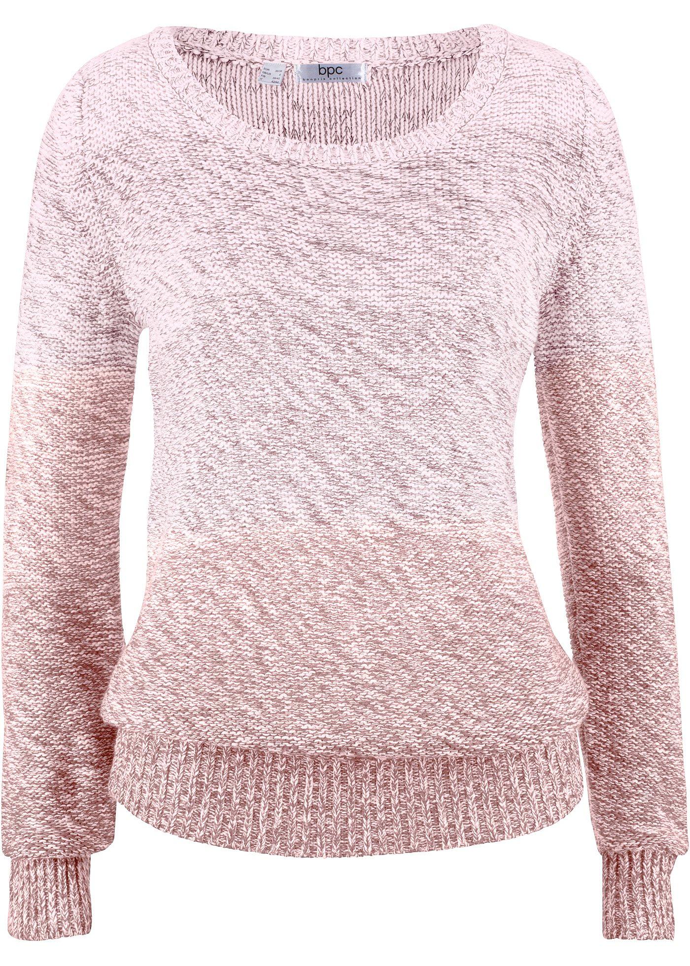 Rundhals-Pullover mit Farbverlauf, Langarm von bonprix