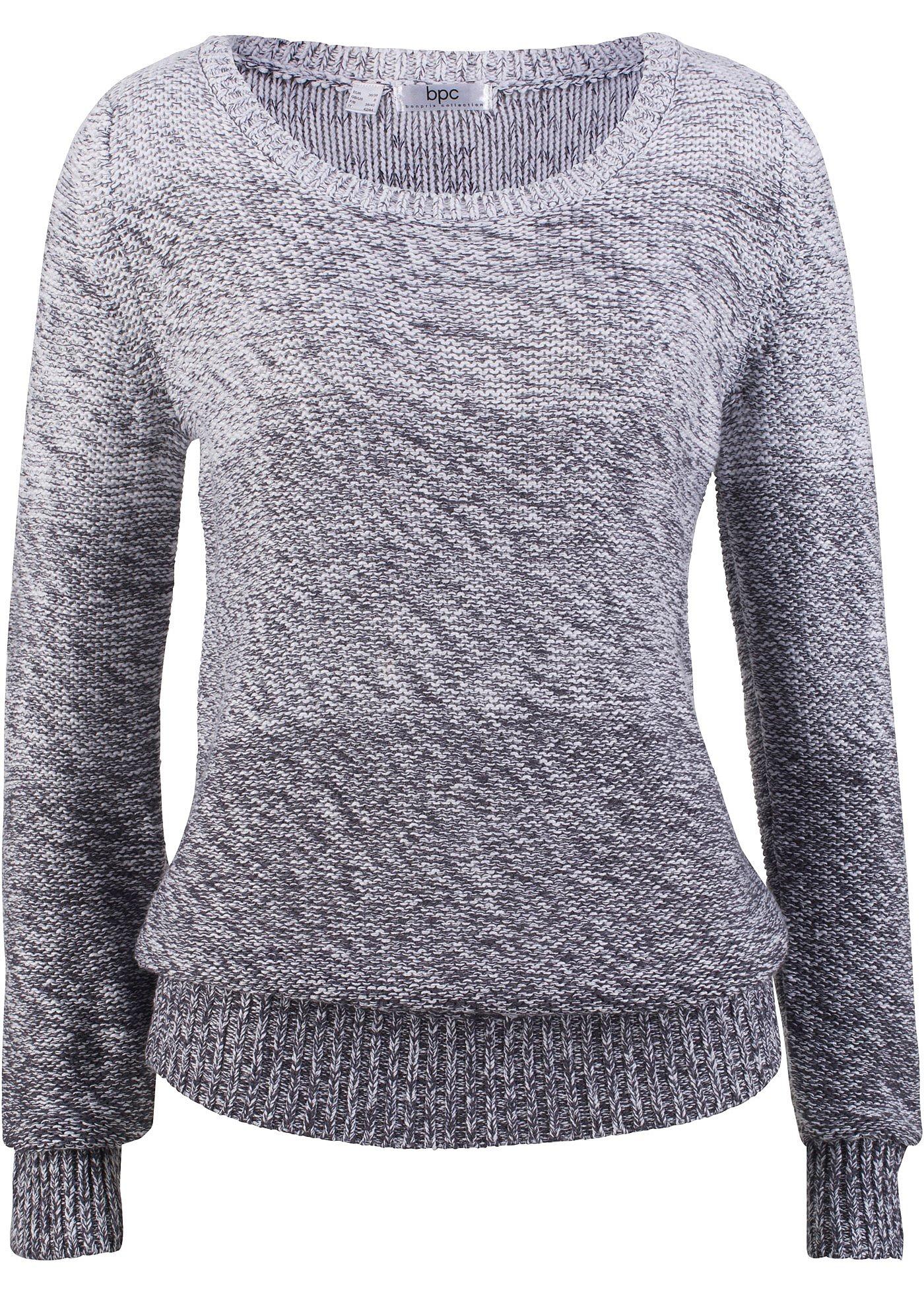 Rundhals-Pullover mit Farbverlauf, Langarm von bonprix