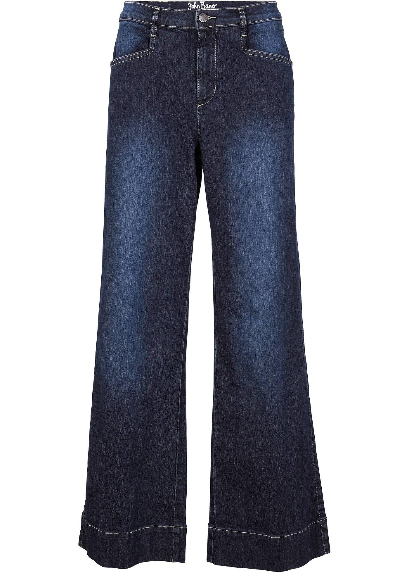 Wide Leg Jeans Mid Waist, Stretch von bonprix