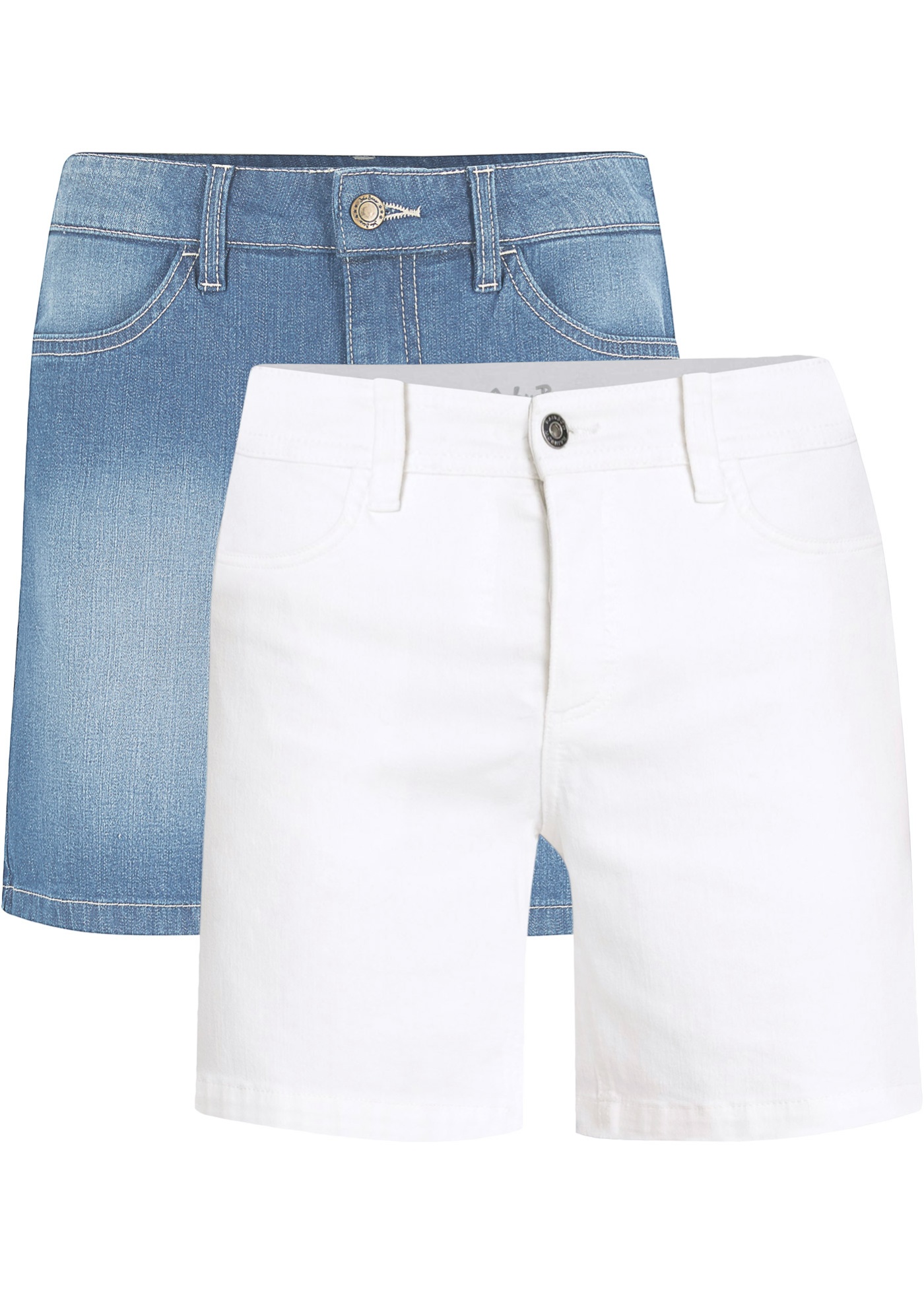 Stretch-Jeans-Shorts, 2er Pack von bonprix