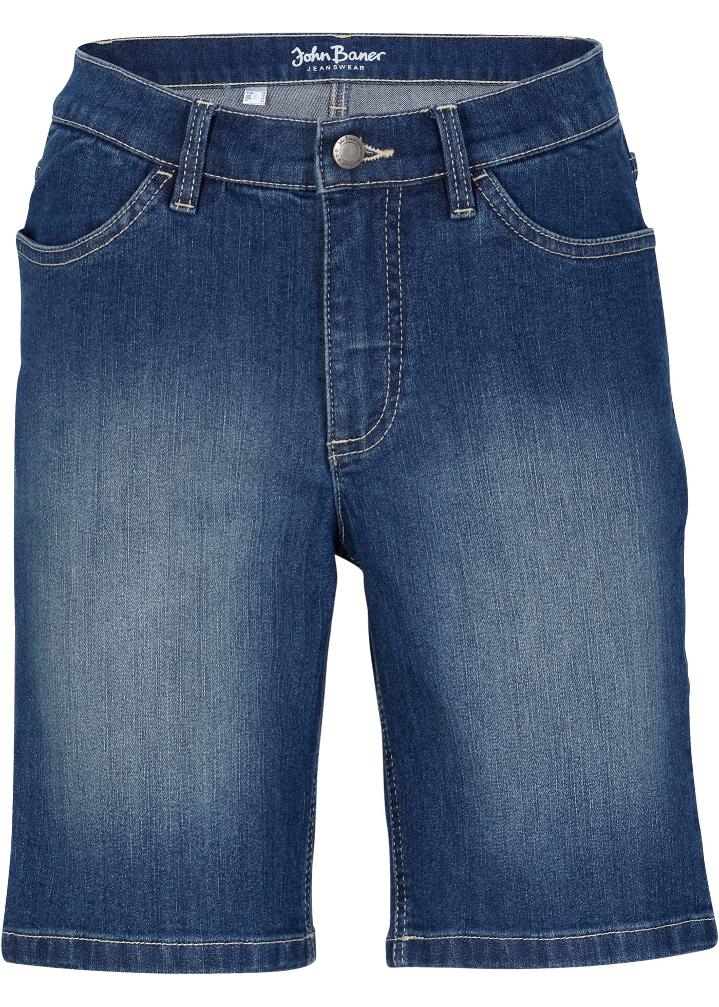 Straight Jeans, Mid Waist, Bermuda von bonprix