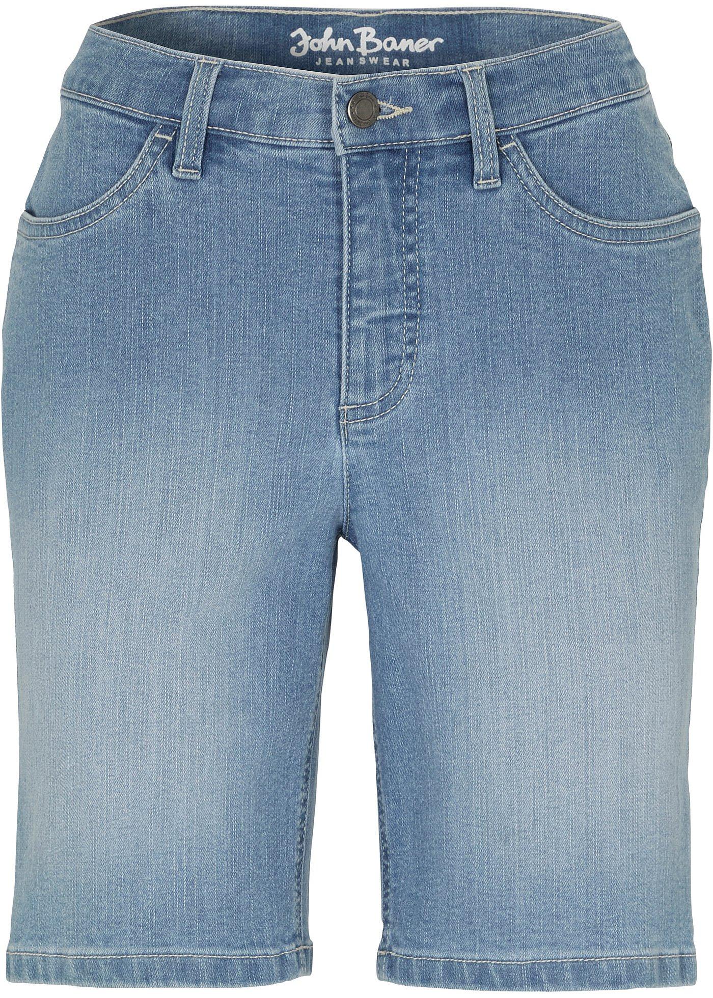 Straight Jeans, Mid Waist, Bermuda von bonprix