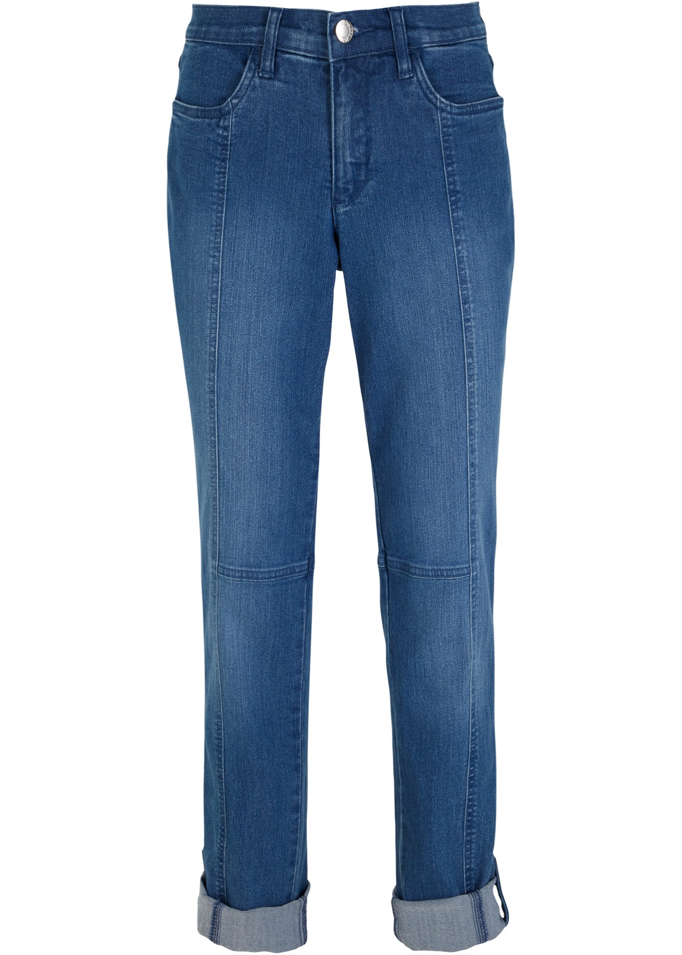 Straight Jeans Mid Waist, Turn-Up von bonprix