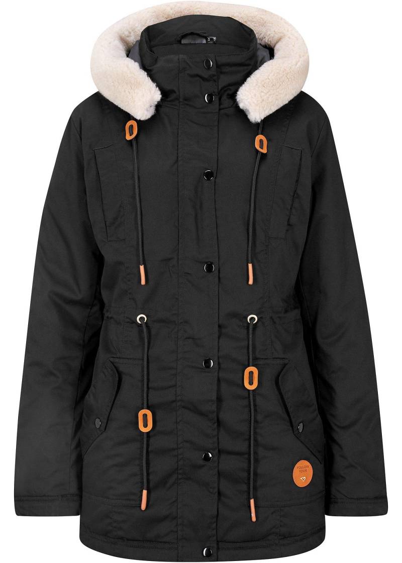 Wattierter Parka mit Fellimitat-Besatz von bonprix