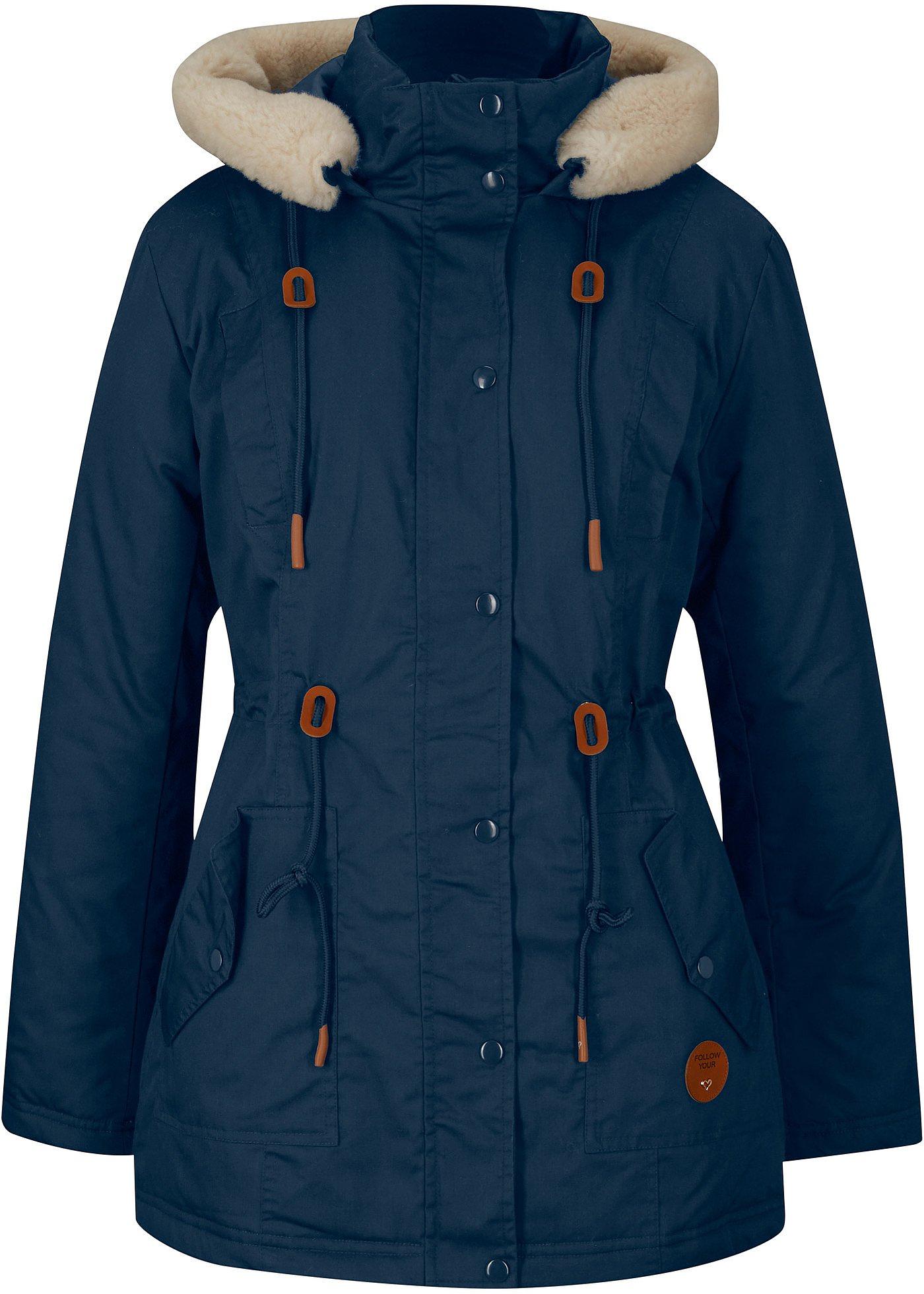 Wattierter Parka mit Fellimitat-Besatz von bonprix