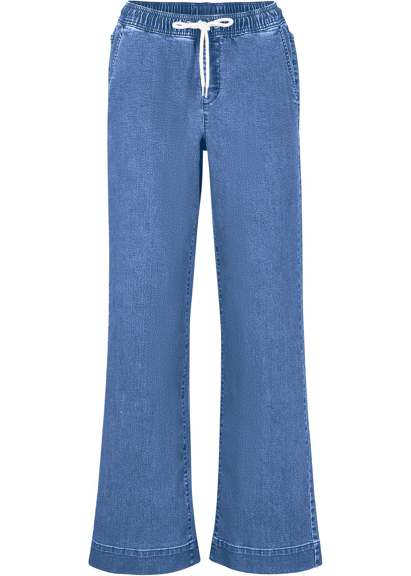 Wide Leg Jeans Mid Waist, Stretch von bonprix