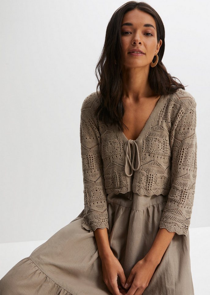 bonprix Ajourstrickjacke Ajour-Bolero von bonprix