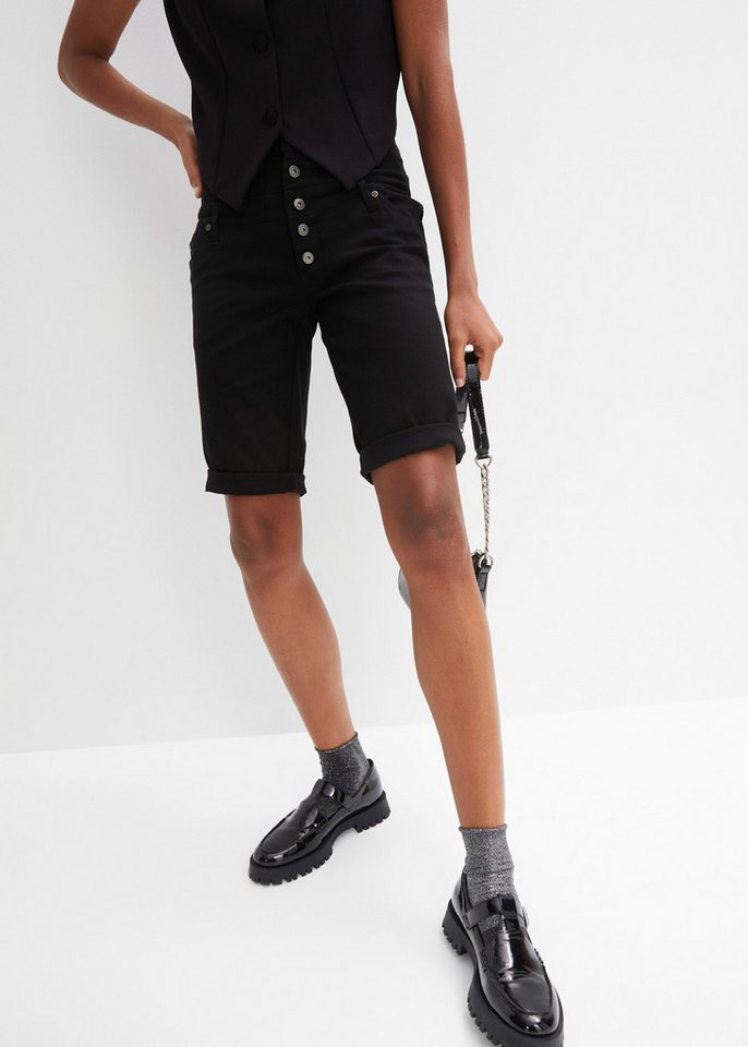 bonprix Bermudas Bermuda aus elastischem Baumwoll-Mix von bonprix