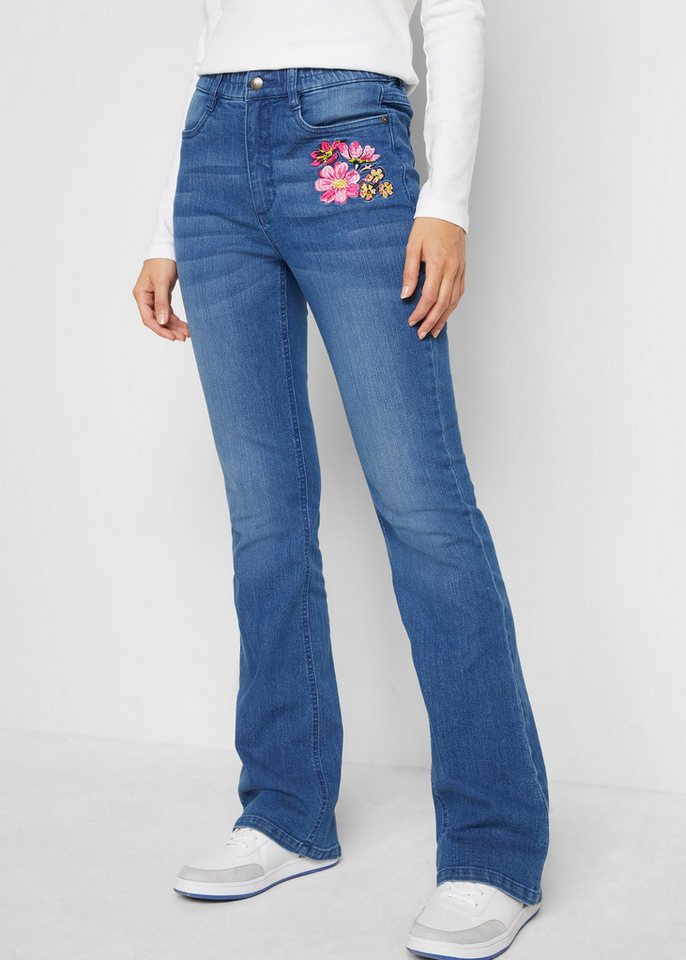 bonprix Bootcut-Jeans Bootcut-Jeans High Waist, Bequembund von bonprix