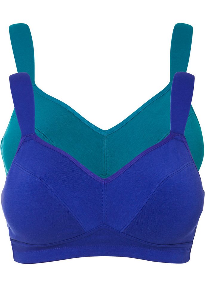 bonprix Büstenhebe (Packung, 2-tlg., 2) BH ohne Bügel mit Baumwolle (2er Pack) von bonprix