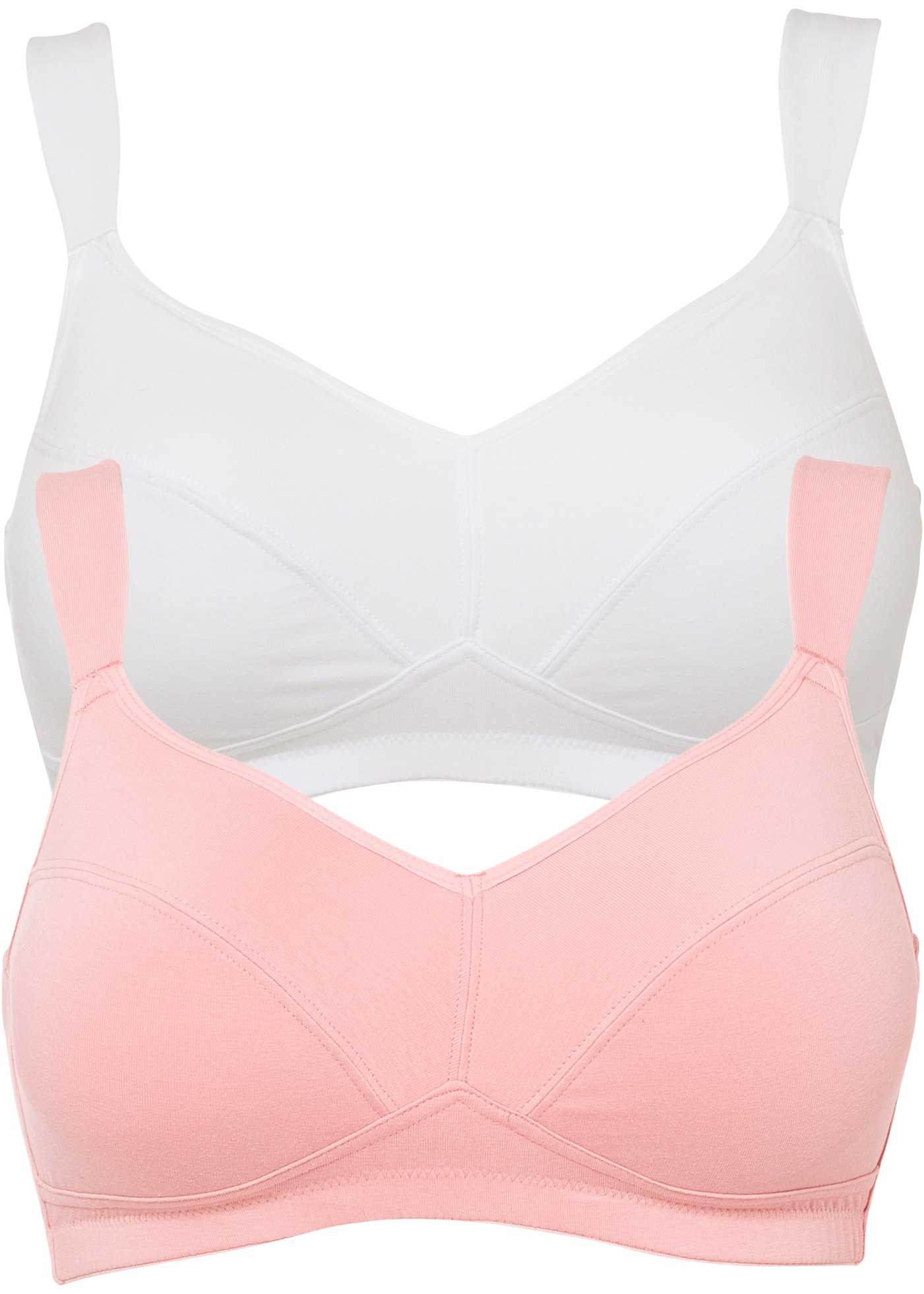 bonprix Büstenhebe "BH ohne Bügel mit Baumwolle (2er Pack)" Packung, 2, 2 Stk. BH ohne Bügel mit Baumwolle (2er Pack) von bonprix