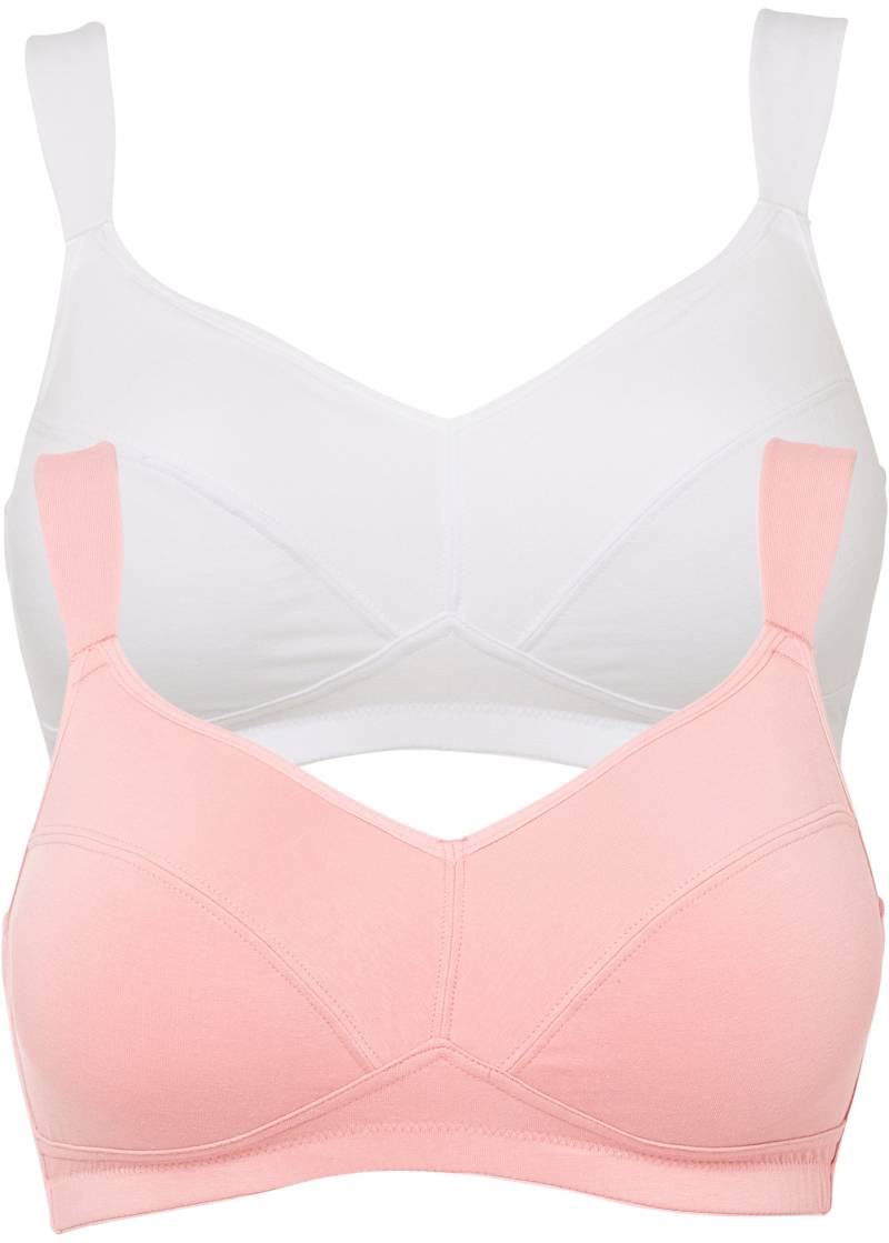 bonprix Büstenhebe "BH ohne Bügel mit Baumwolle (2er Pack)" Packung, 2, 2 Stk. BH ohne Bügel mit Baumwolle (2er Pack) von bonprix