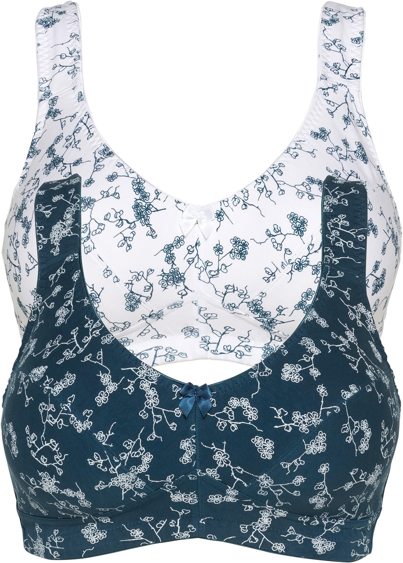 bonprix Büstenhebe "BH ohne Bügel mit weicher Baumwolle (2er Pack)" Packung, 2, 2 Stk. BH ohne Bügel mit weicher Baumwolle (2er Pack) von bonprix