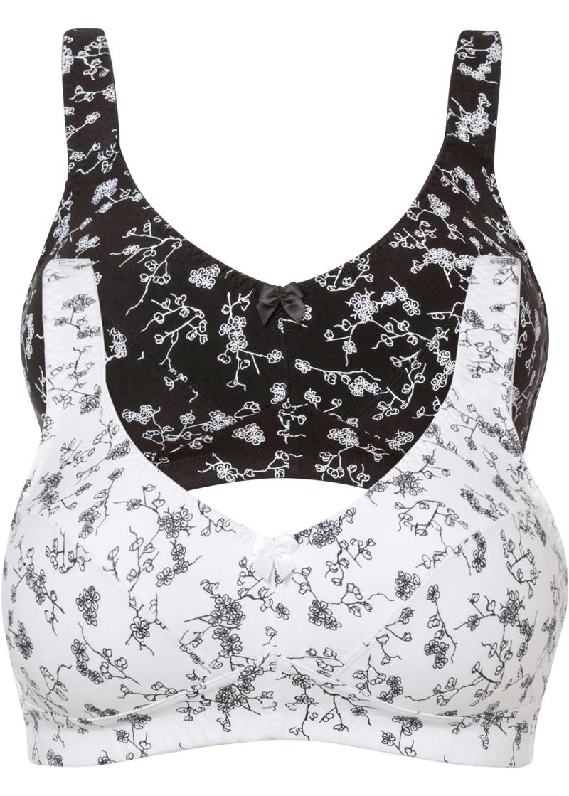 bonprix Büstenhebe "BH ohne Bügel mit weicher Baumwolle (2er Pack)" Packung, 2, 2 Stk. BH ohne Bügel mit weicher Baumwolle (2er Pack) von bonprix