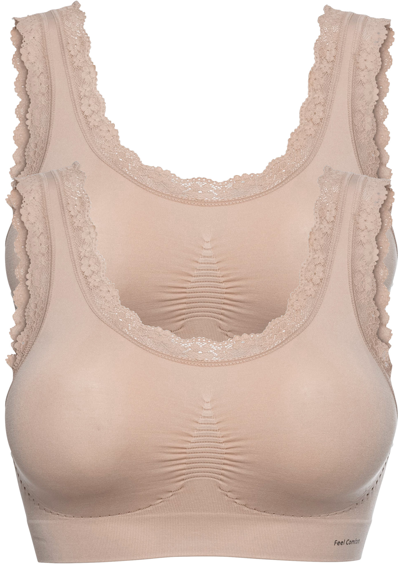 bonprix Bustier "Feel Comfort Seamless Bustier (2er Pack)", 2 Stk. Feel Comfort Seamless Bustier (2er Pack) von bonprix