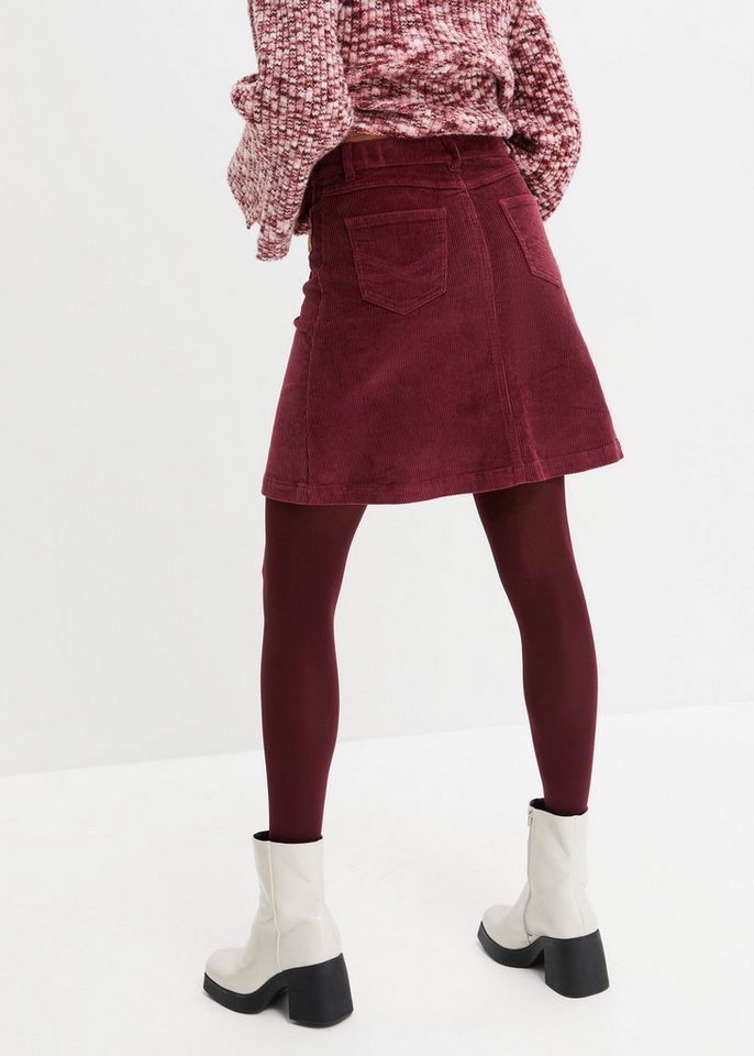 bonprix Cordrock mit Knopfleiste, leicht ausgestellt von bonprix