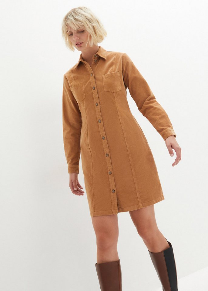 bonprix Hemdblusenkleid mit Brusttasche und Eingrifftaschen von bonprix