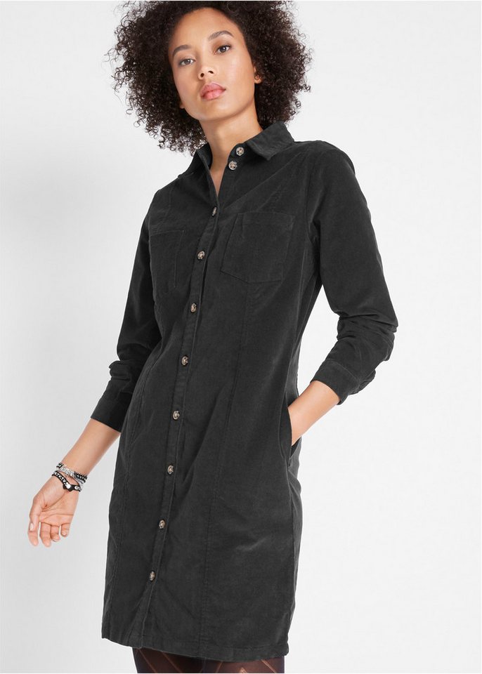 bonprix Hemdblusenkleid mit Brusttasche und Eingrifftaschen von bonprix