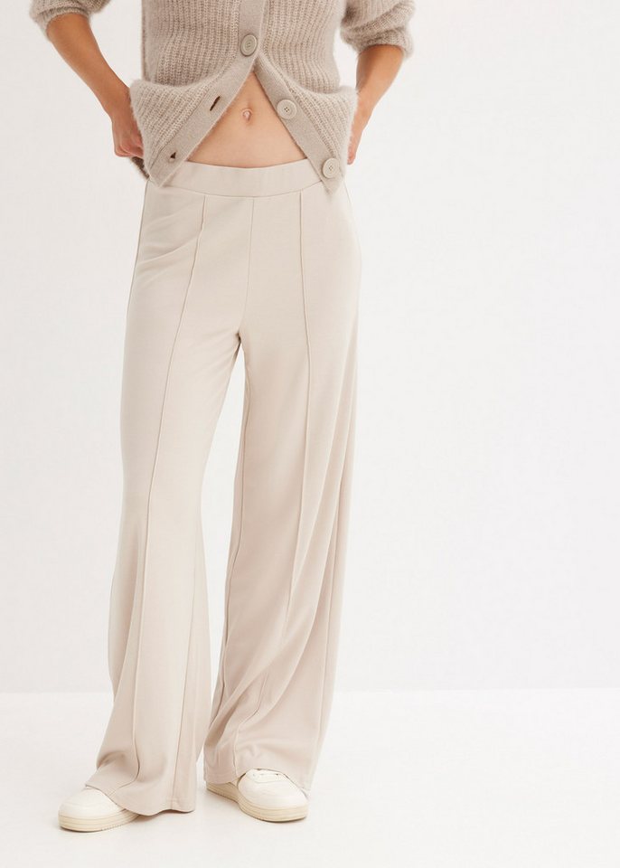 bonprix Jerseyhose Jersey-Hose aus bequemen Punto di Roma von bonprix