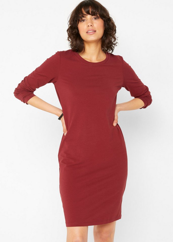 bonprix Jerseykleid (Packung, 2-tlg., 2) im 2er Pack und mit Rundhalsausschnitt von bonprix