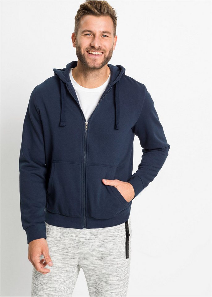 bonprix Kapuzensweatjacke Kapuzen-Sweatjacke mit Reißverschluss von bonprix