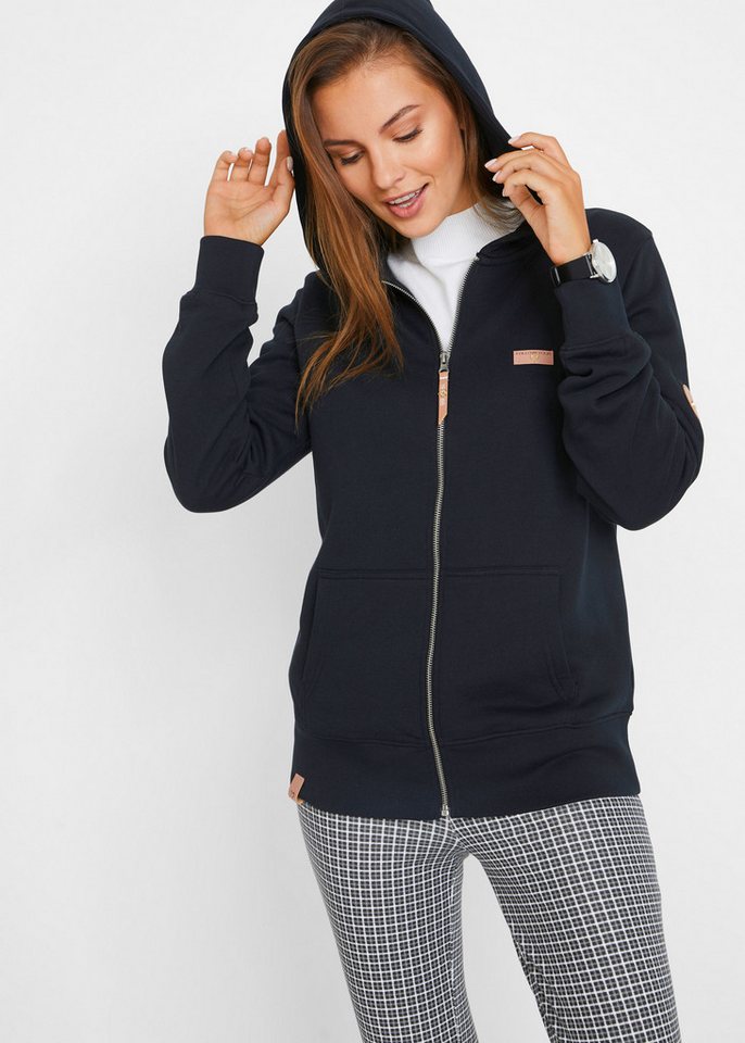 bonprix Kapuzensweatjacke mit Kängurutasche von bonprix