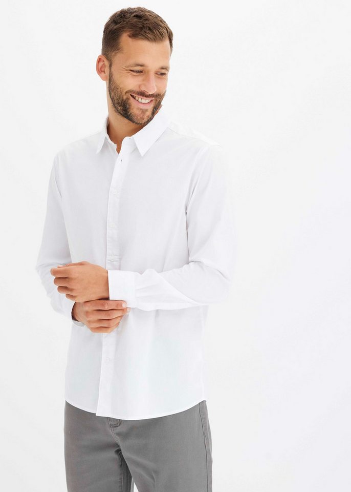 bonprix Langarmhemd in lässiger Form mit Kentkragen von bonprix