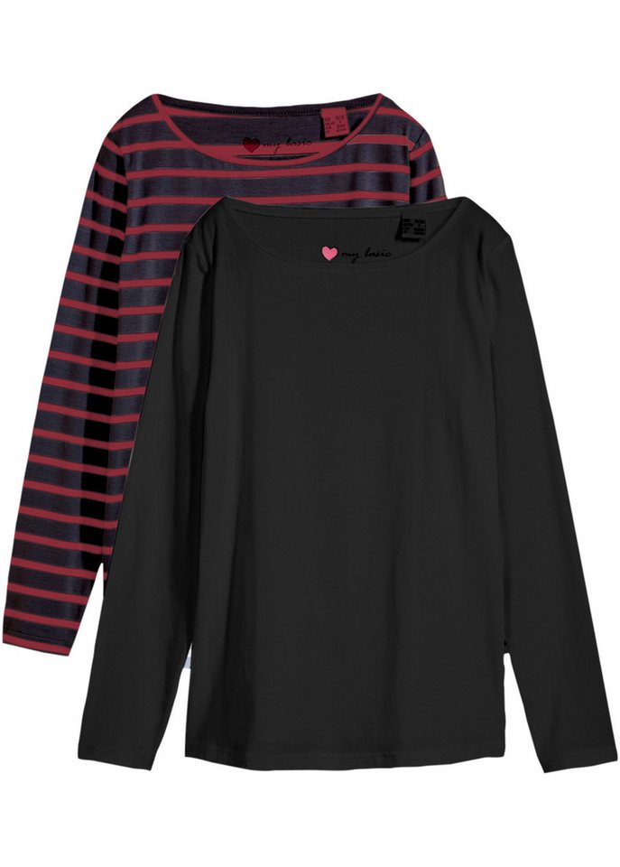 bonprix Langarmshirt (Packung, 2-tlg) von bonprix