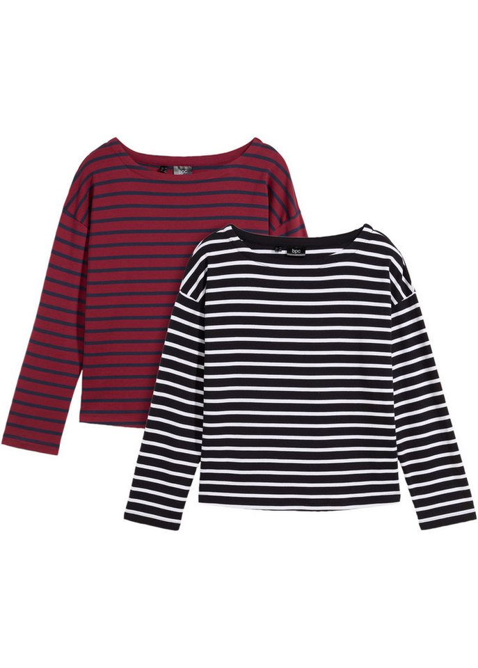 bonprix Langarmshirt (Packung, 2-tlg., 2) im 2er Pack von bonprix