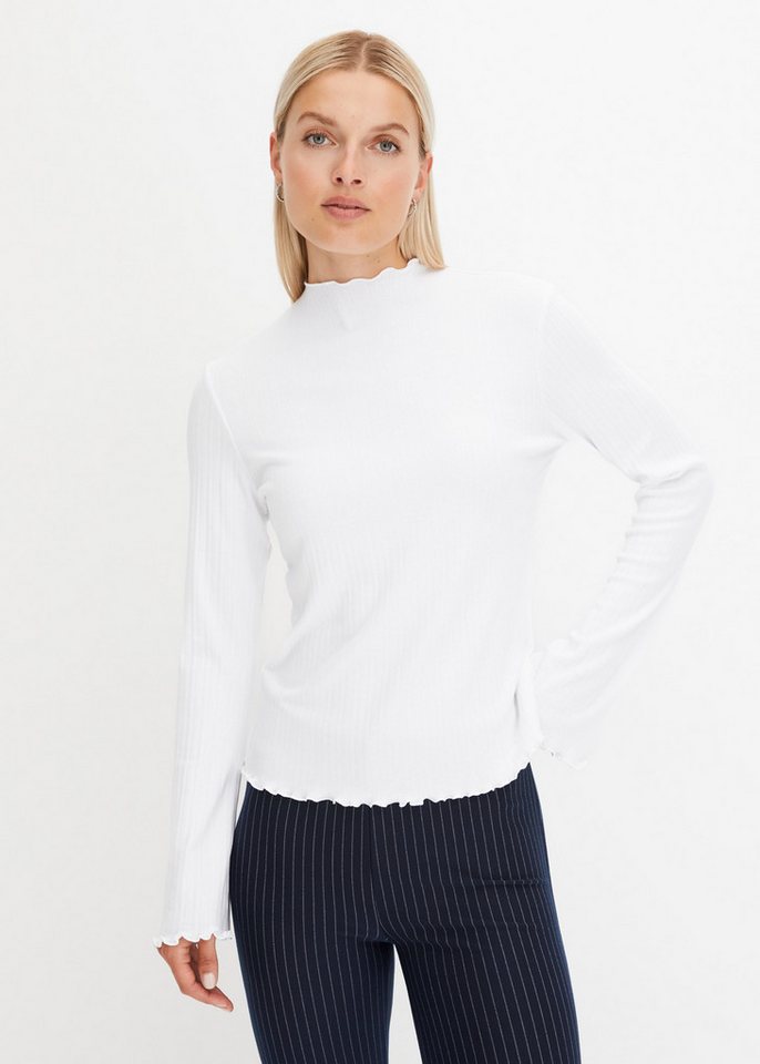 bonprix Langarmshirt Geripptes Langarmshirt von bonprix