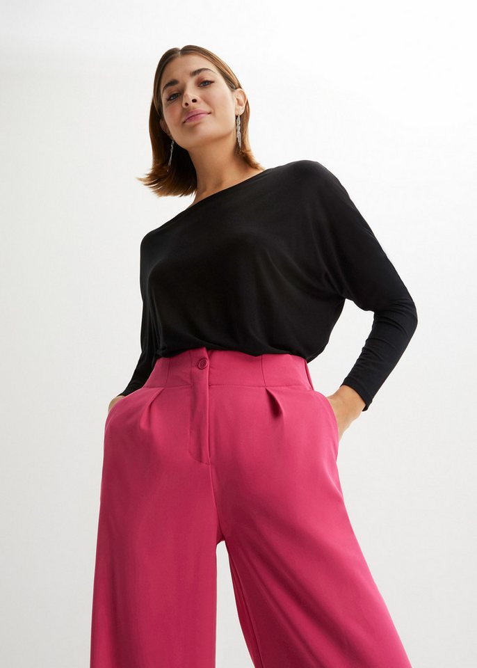 bonprix Langarmshirt Langarmshirt aus softem Viskose-Mix von bonprix