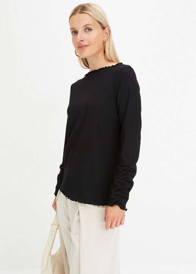 bonprix Langarmshirt mit Kräuselkanten von bonprix